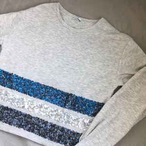 Grey sequined sweater